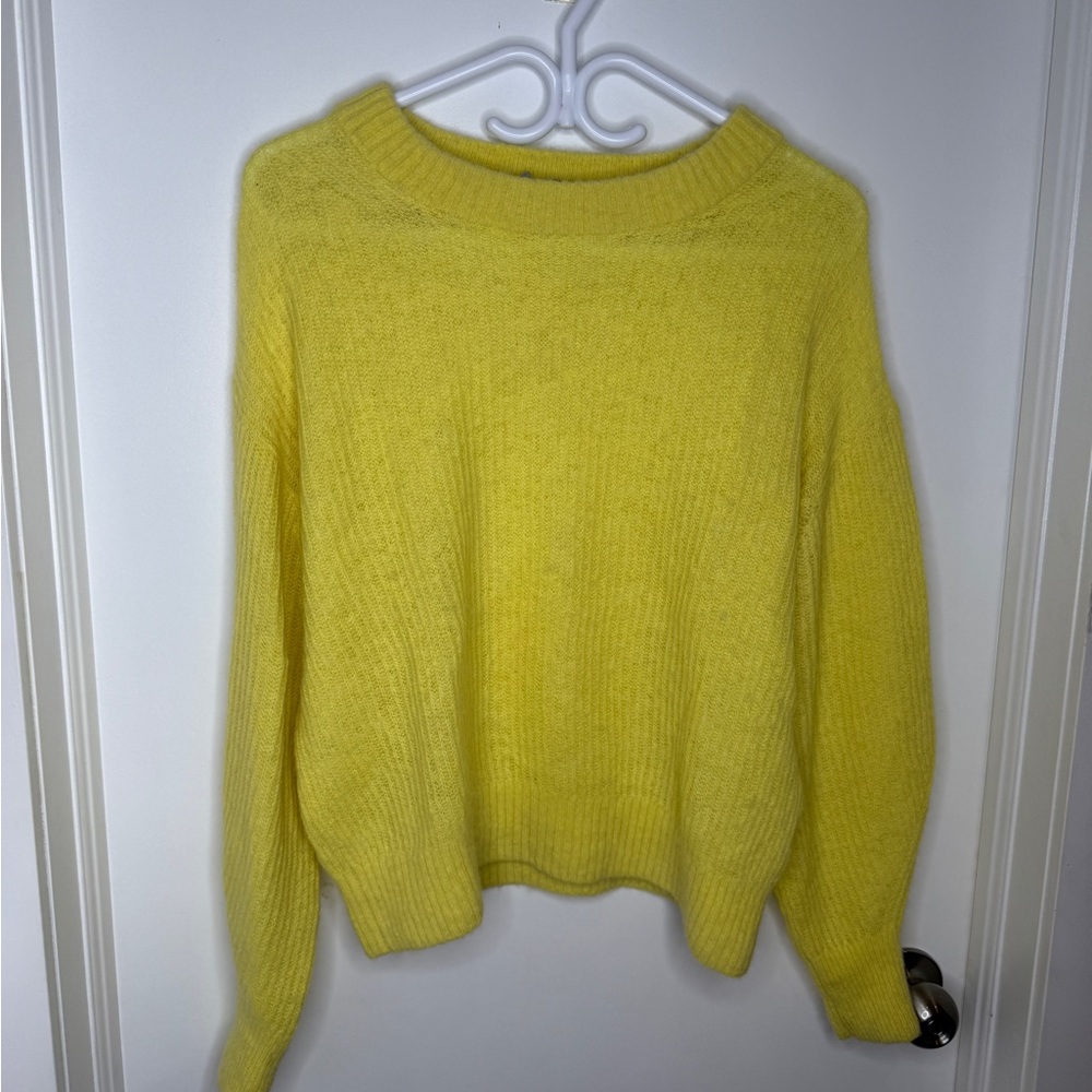 Everlane Lemon Yellow Women's Crew Neck Sweater